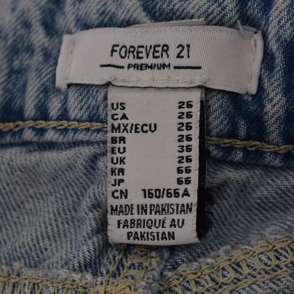 Forever 21 Medium Wash Denim Carpenter Cotton/Tencel Jeans size US 26 - Picture 10 of 10